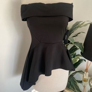Black strapless top from Lulus BNWT